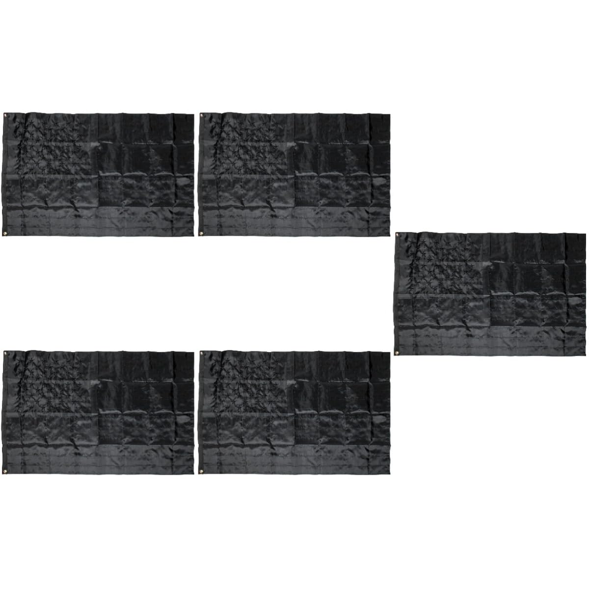 Décoration de festival durable : lot de 5 pendentifs drapeau américain noir POPETPOP anti-déchirure