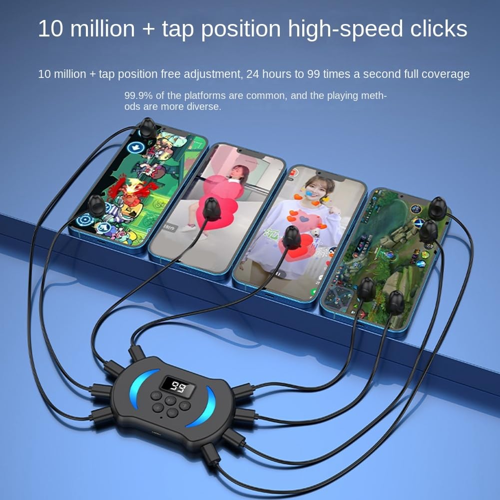 ÉCran de Portable Clicker Automatique Connexion RéGlable Simulation Physique Finger Click Device Screen Auto Clicker-A