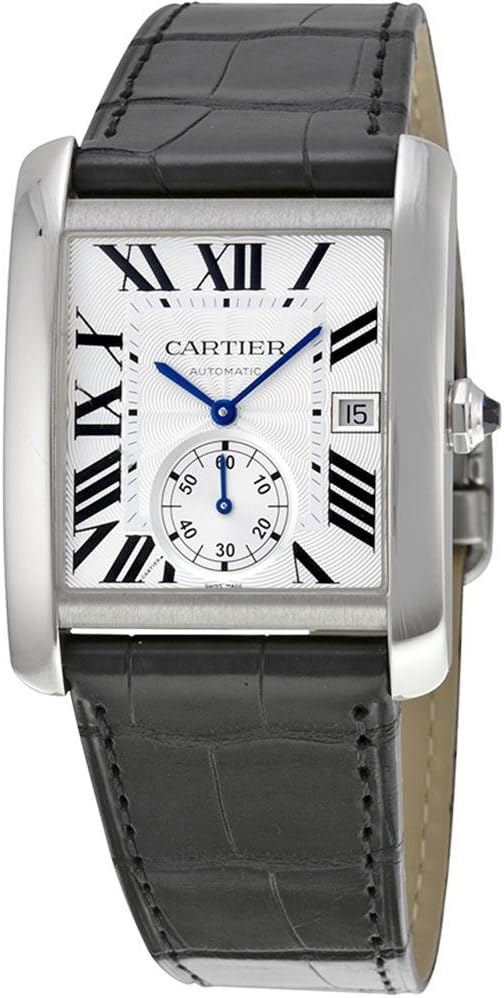 Cartier Men's W5330003 Tank MC Analog Display Automatic Self Wind Black Watch
