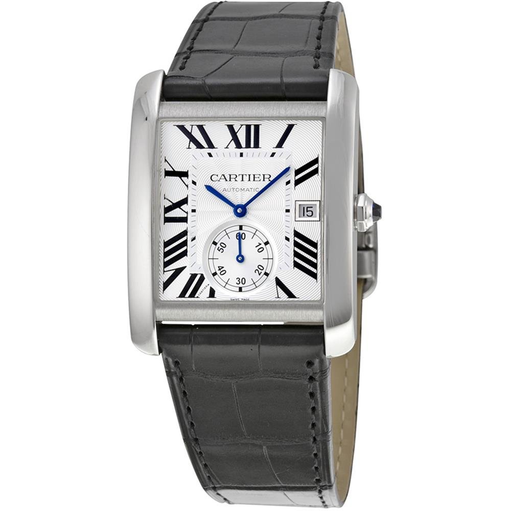 Cartier Men's W5330003 Tank MC Analog Display Automatic Self Wind Black Watch