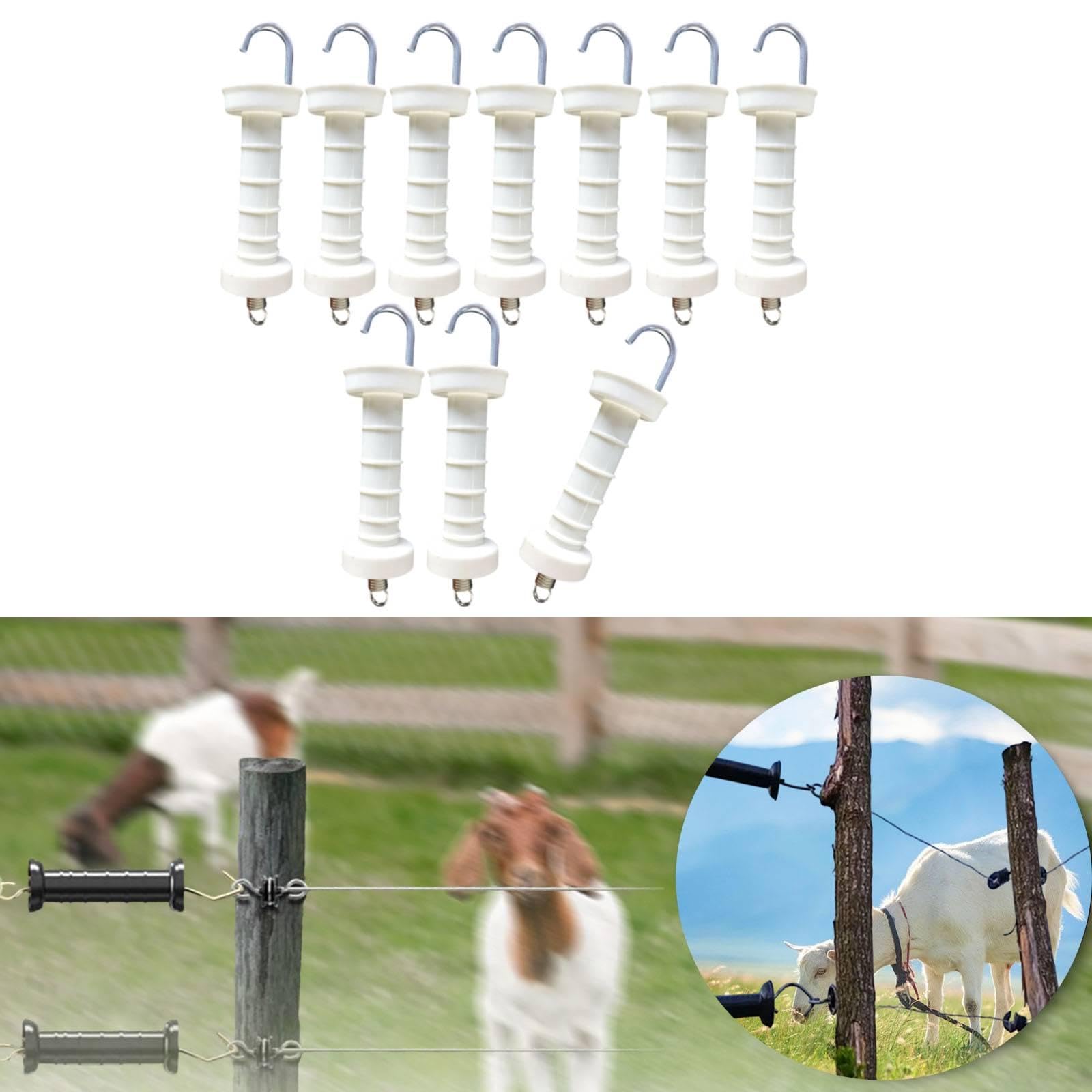 Gralara 10 Maniglie di Ricambio per cancelli elettrici per recinzioni. Componenti per sistemi di Recinzione elettrica. Maniglie per cancelli Facili da, Scanalatura