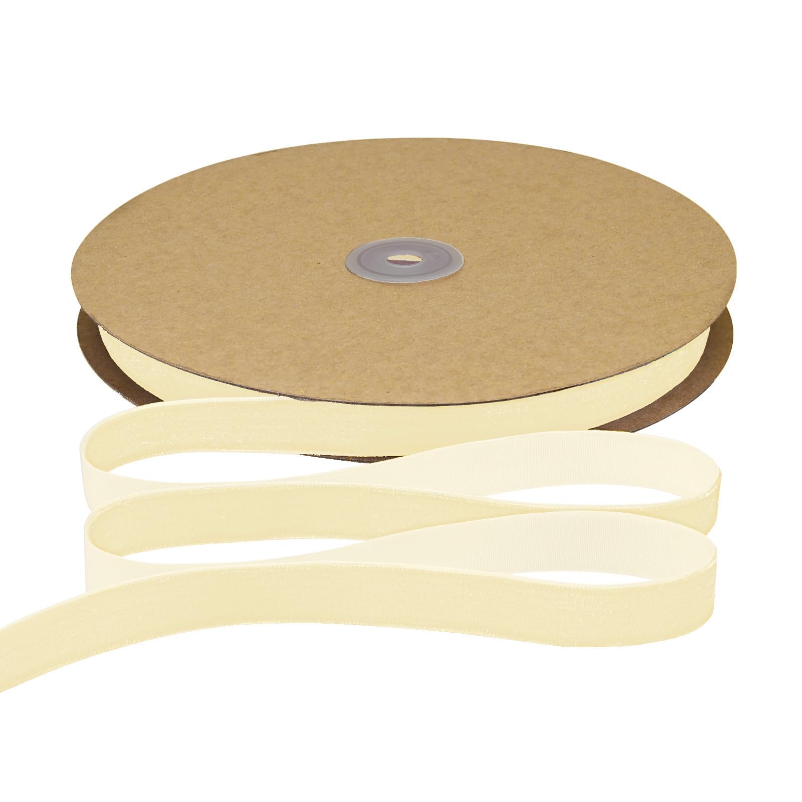 Snapklik.com : Ivory Velvet Ribbon 5/8 Inch 25 Yards Ribbon For Gift ...