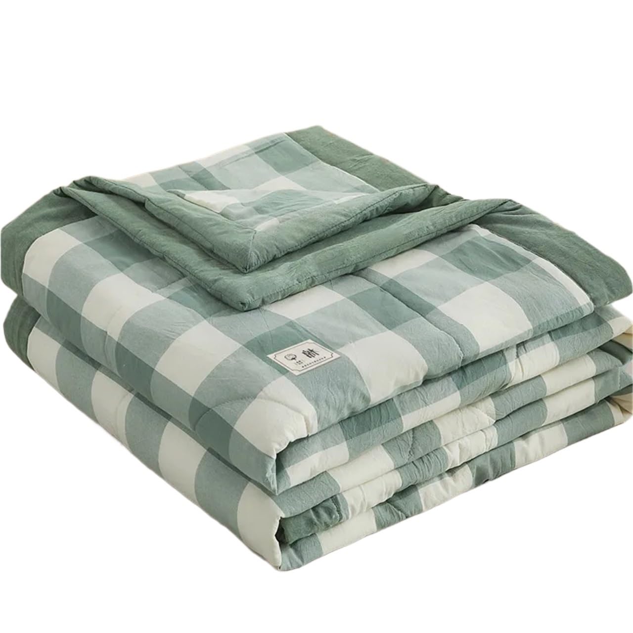 IUVYTA Summer Duvet Plaid Summer Cool Thin Quilt Single Double Air Conditioning Soft Lightweight Comforter Queen Blanket Bedspread(03,200x230cm-1pc)