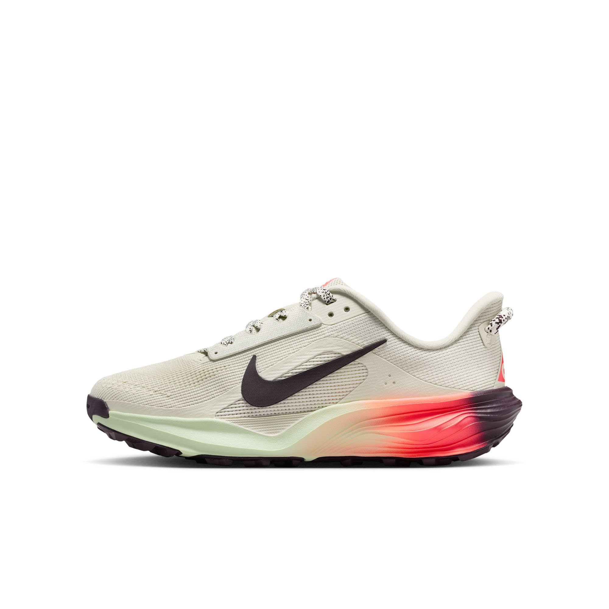 ACG Pegasus Trail Junior Running Shoes (Sea Glass/Light Silver/Team Crimson/Burgundy Ash)