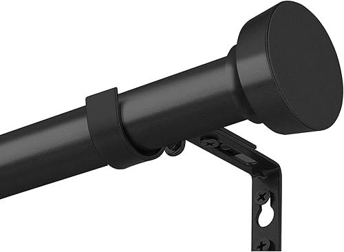 YAJUXIU Barra de cortina rústica, barras de cortina industriales para ventanas de 30 a 72 pulgadas, barra de cortina opaca envolvente, para