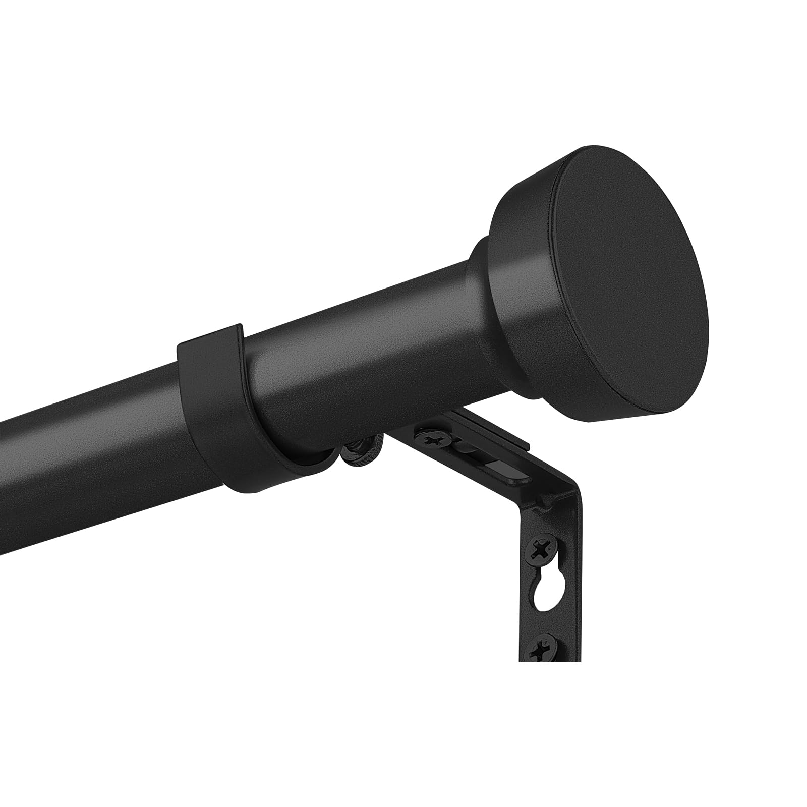 Rustic Curtain Rod, Industrial Curtain Rods for Windows 168 to 240 Inches, Blackout Wrap Around Curtain Rod, for Indoor and Outdoor, Simple Modern Design, 30 to 240 Inches, Black