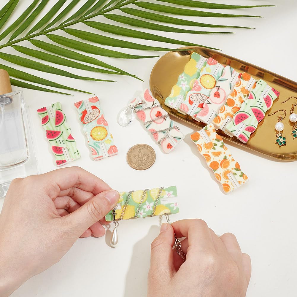 OLYCRAFT 10x Schmuck Organizer Karten - Verwicklungsfreie Halsketten Aufbewahrung Mit 4 Taschen