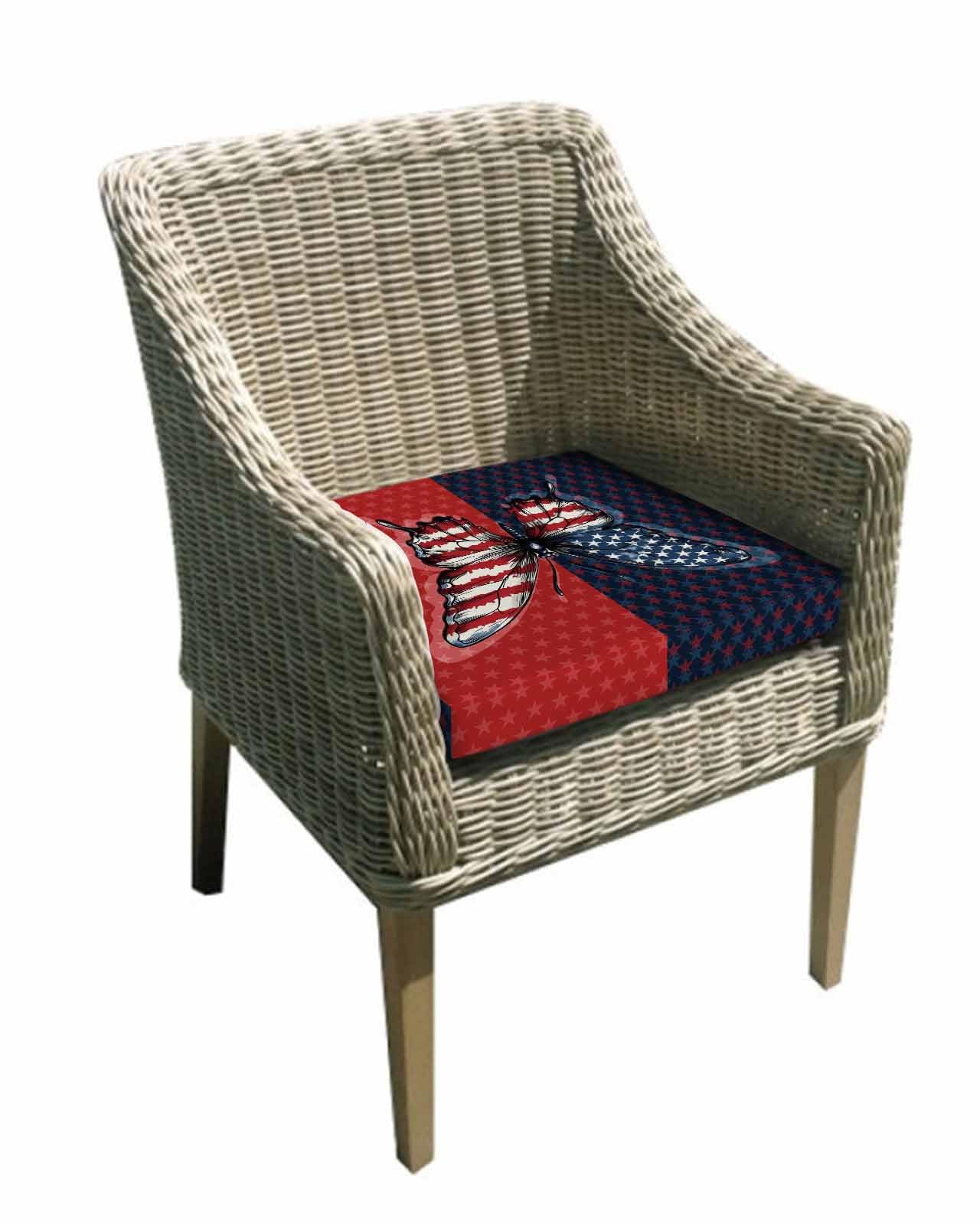 2 Pack Navy Blue Red Butterfly Waterproof Cushion Covers with Ties, Outdoor Patio Chaise Lounge Chair Seat Cushion Slip Covers Replacement(Only Cover) Stars Modern Abstract Art 20