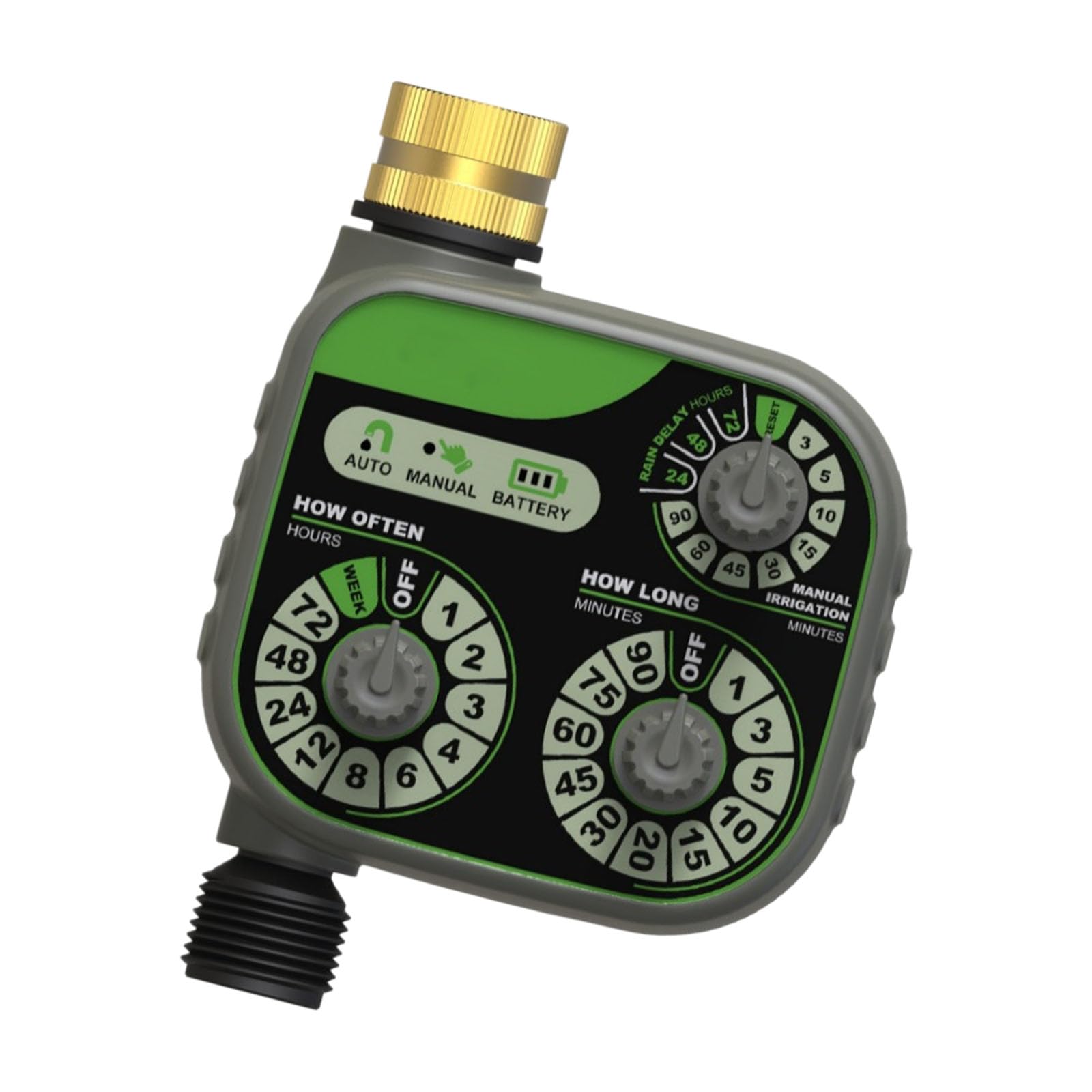 Efficient 3 Knob Irrigation Controller for Grass and Flowers Built Using Sturdy PP Helps Minimize Water Waste Grass Sprinkler Timer