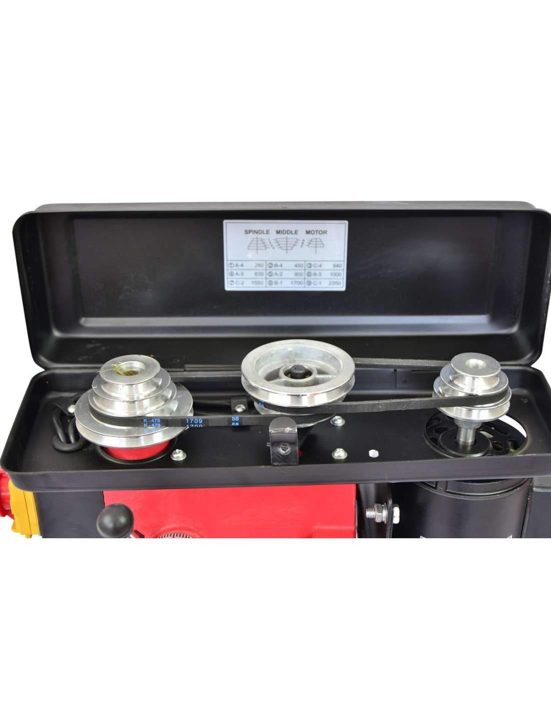 Spark - Taladro De Columna 500W, Taladro Vertical 220V, 9 Niveles De Velocidad, Altura 610mm, 400-2500 Rpm, Diámetro Máximo De Perforación 16mm, Taladro De Banco, Taladro De Mesa