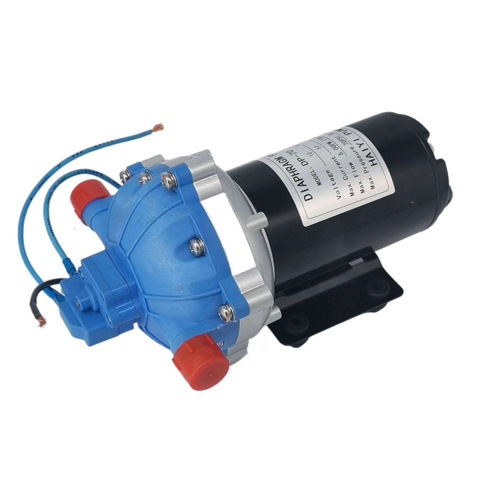 Cczrd No Plug Self-Priming Diaphragm Pump Dp70 Dc Ectric Small 24 V 12 Volts Electric Yacht Boat Marine Rv Caravan High Pressure Smooth Operation Flow Steady Reliable(Dp70,)