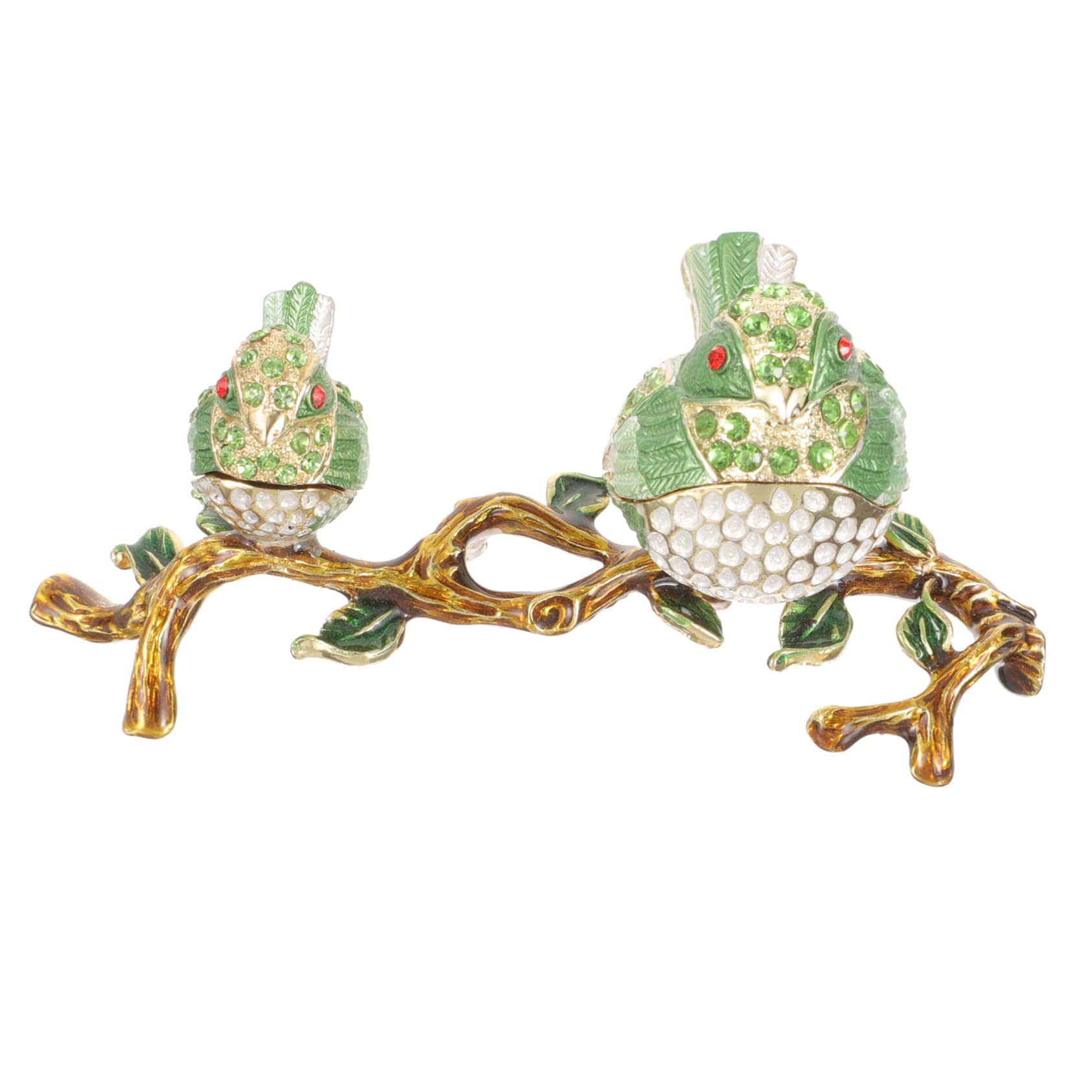 Lot De 2 Boîtes À Bagues En Forme D'Oiseau Décoration D'Intérieur Porte-Bijoux Boîtes À Bibelots Figurines D'Oiseaux Étuis À Bagues Porte-Bagues Étuis À Bijoux