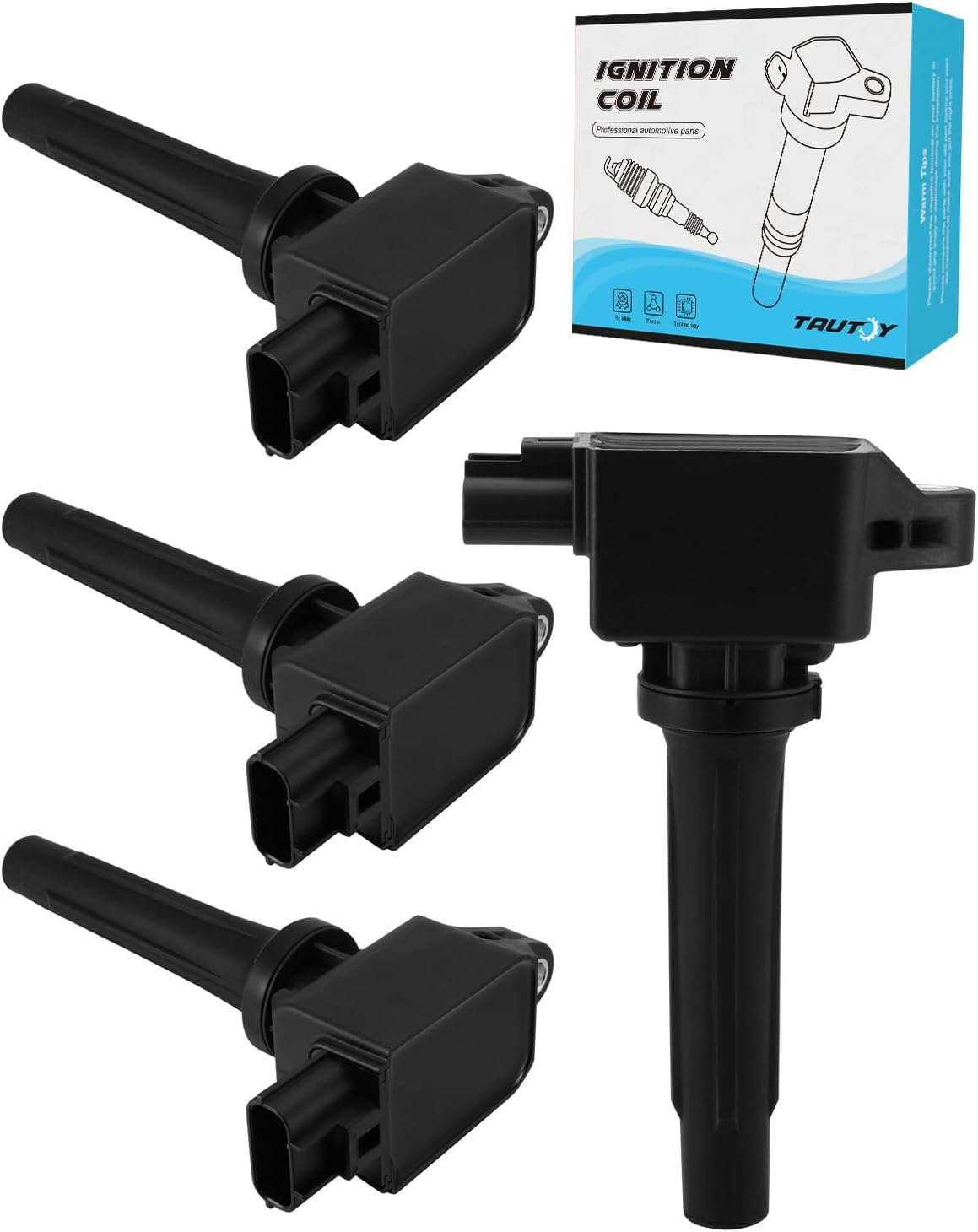 Set of 4 UF822 Ignition Coil Pack (1.5L Only) For Toyota Yaris 2019 Yaris iA 2017-2018,For Scion iA 2016,Replace # P51R18100 90118-WB460 90118WB460