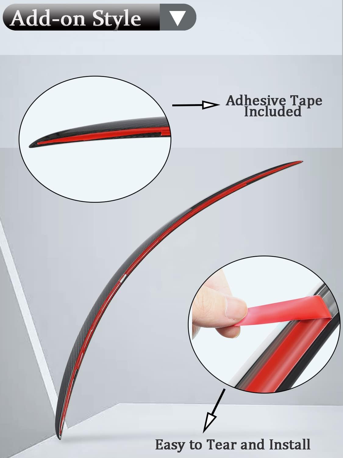 Model S Carbon Fiber Spoiler Wing for Tesla Model S 2012-2023 Car Rear Spoiler Trunk Spoiler Lid Tail Wing Lip Trim Kit Full Real Carbon