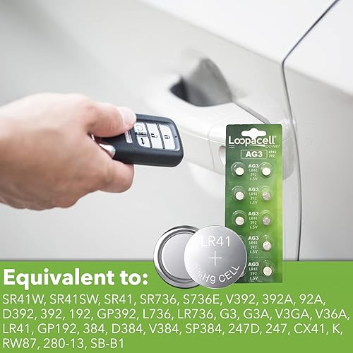 Miniatura 2 de LOOPACELL AG3 LR41 Baterías  AG3 392 384 192  Pilas alcalinas de botón de 1.5 V (10 unidades (paquete de 1))