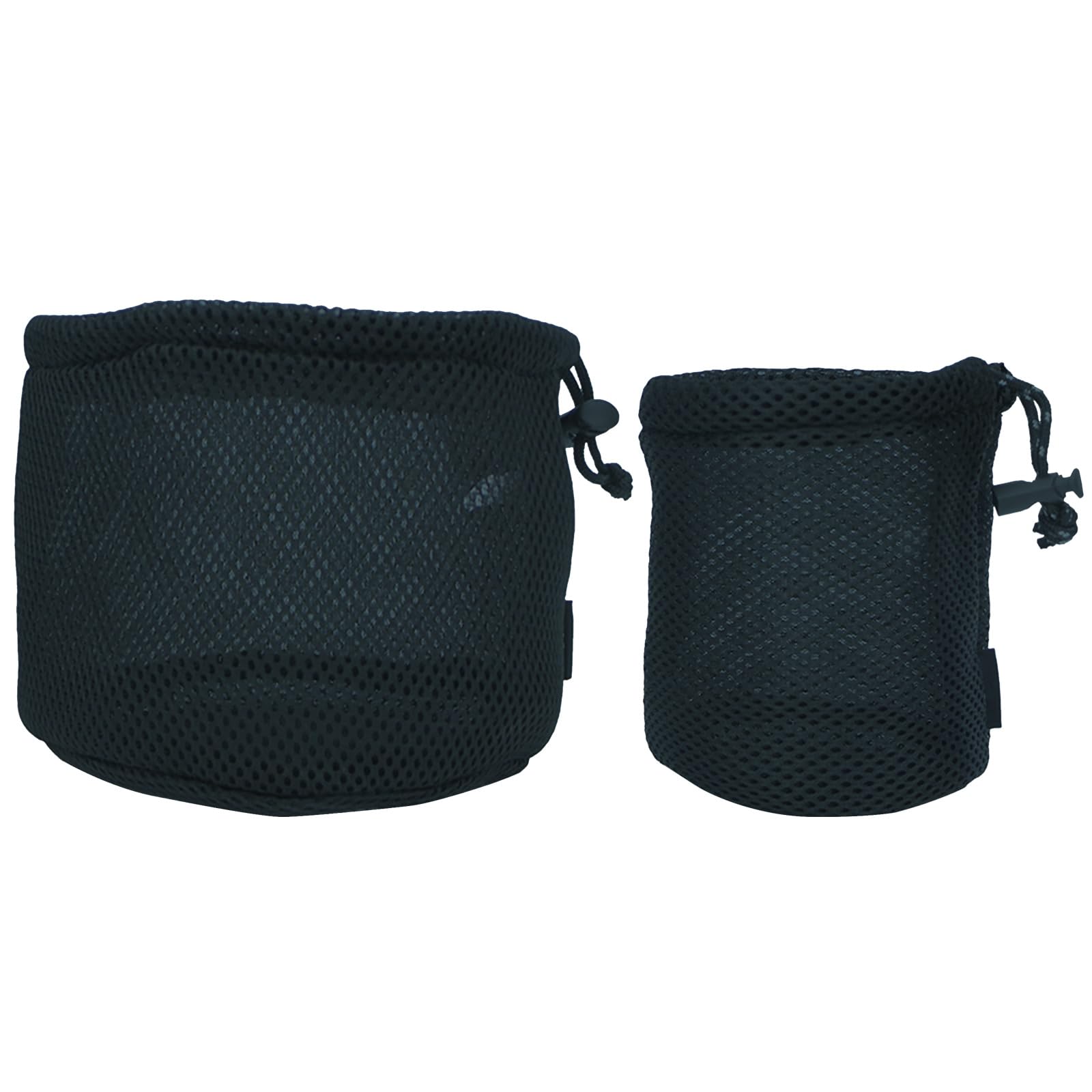 ZIRANU Portable Cookware Storage Bag Storage Black Nylon Mesh Bag Travel Stuff Sacks Drawstring Bag