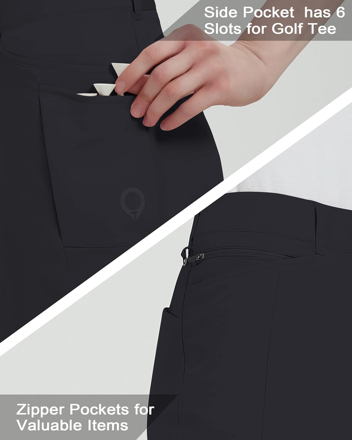 Lesmart Womens Golf Shorts Stretch Lightweight Quick Dry Fit Summer Shorts with Pockets