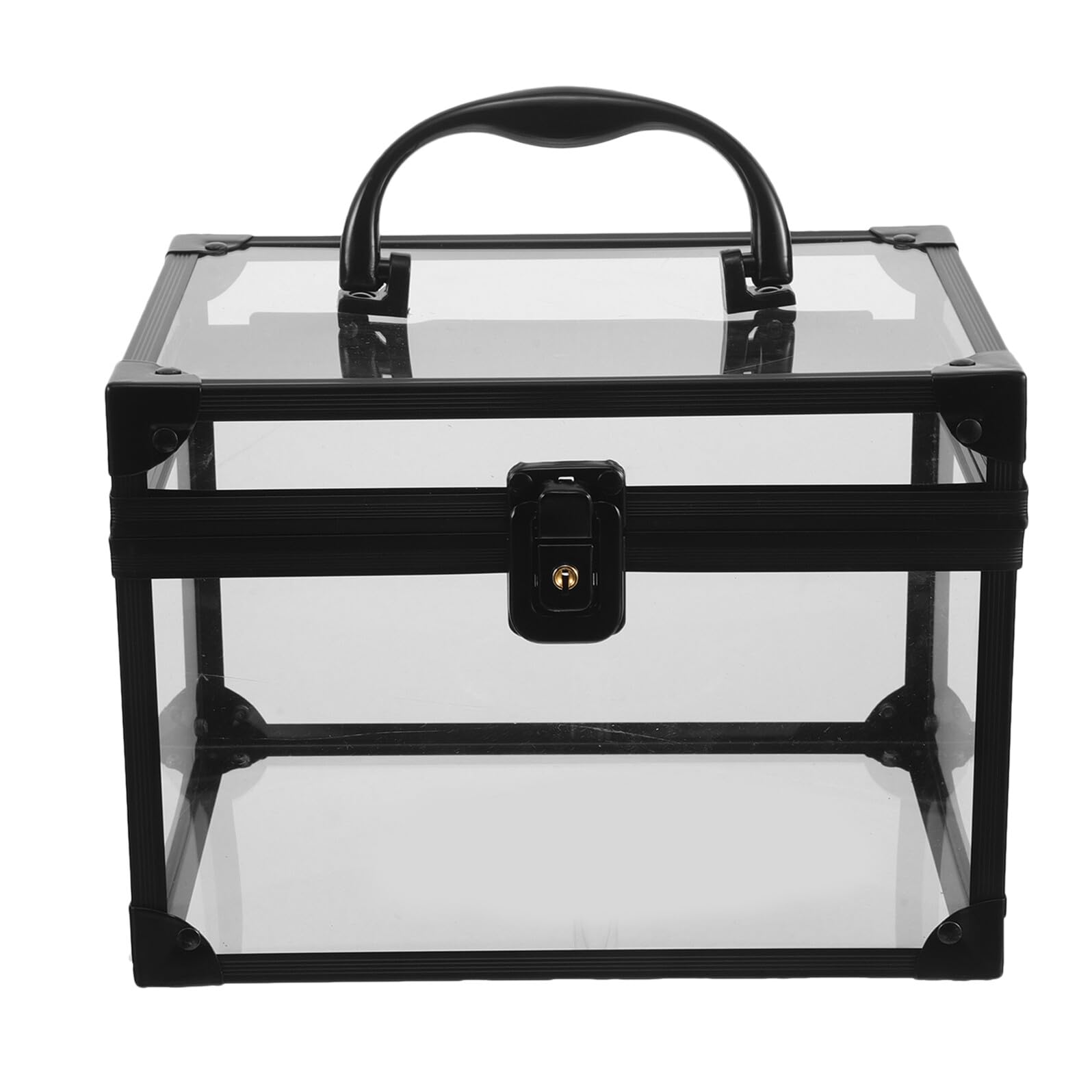 Scatola Porta CD e Custodia Trasparente per Dvd con Coperchio e Maniglia, Organizer Impilabile per Dischi in Vinile, Protezione Anti-graffio per Uso Domestico e Ufficio,
