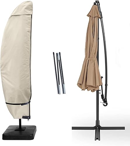 Porch Shield Funda para sombrilla de patio, impermeable, para exteriores, para jardín, con diseño de plátano, se adapta a paraguas voladizo de 12 a