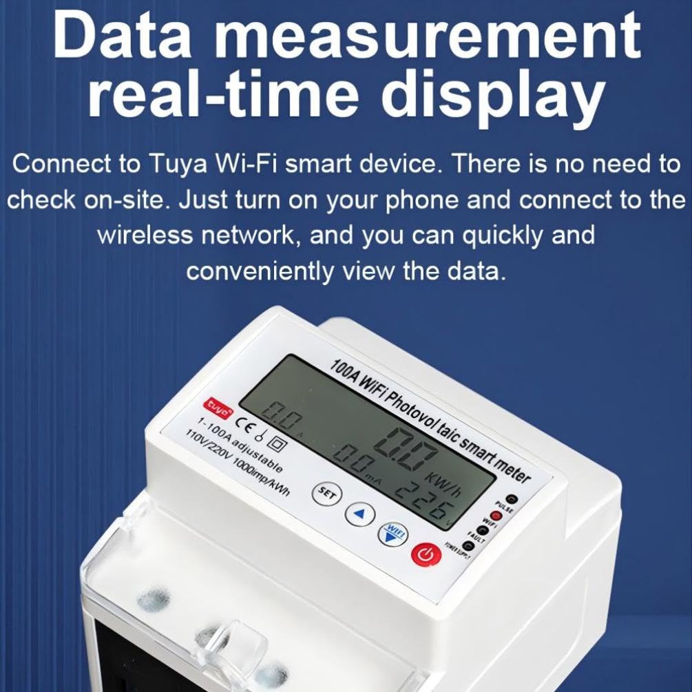 4P Monofase bidirezionale di energia elettrica Contatore di energia kWh Contatore WIFI Telecomando intelligente di energia elettrica Wattmetro 110/220 V 100A