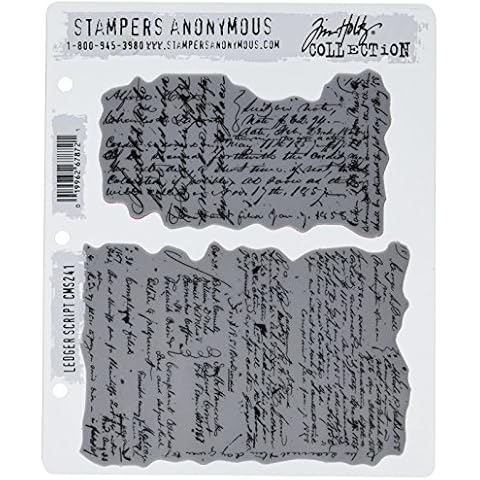 Art Gone Wild Ledger Script selbst Stempel-Set, grau Cover