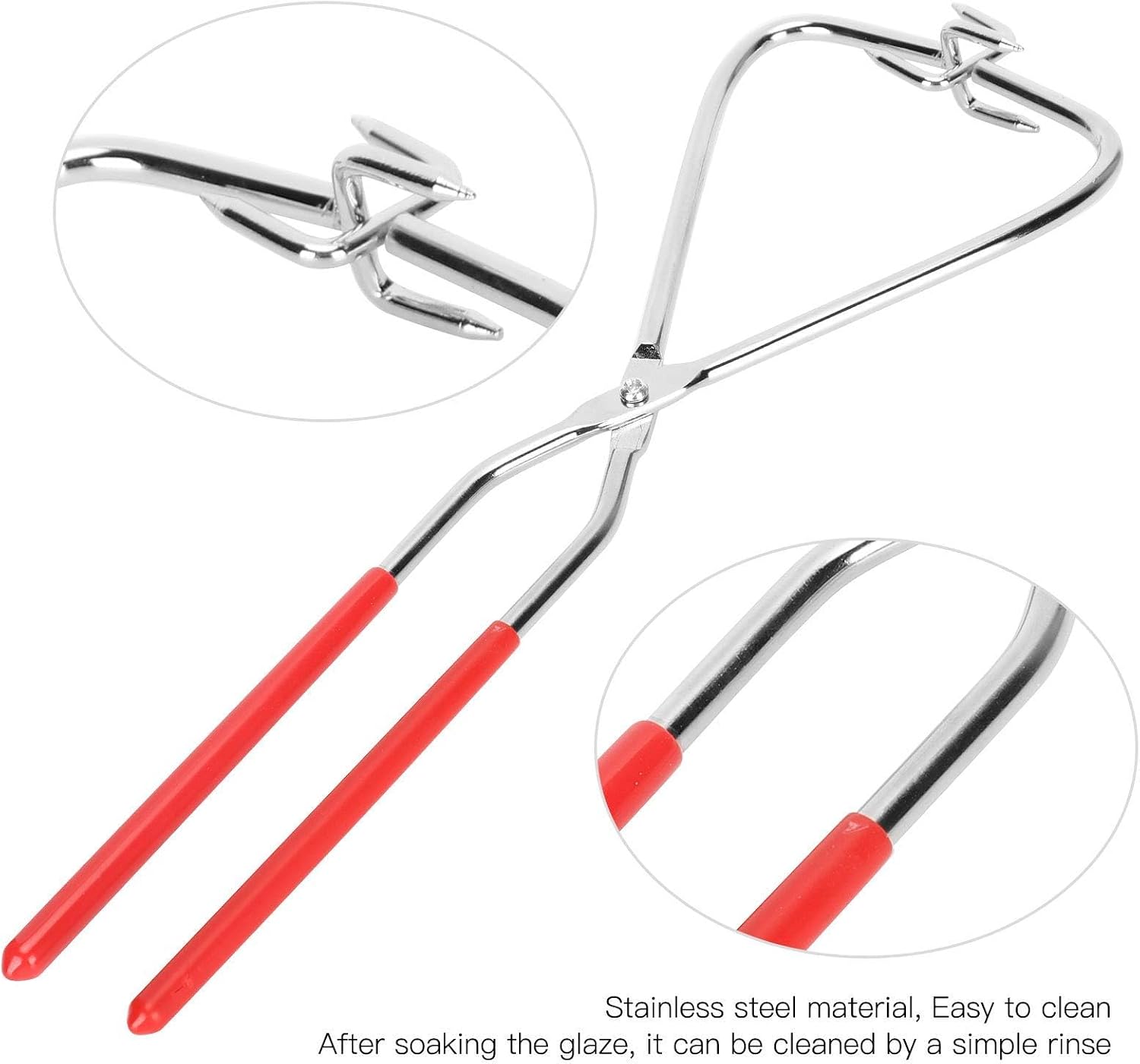 2Pcs DIY Clay Sculpture Dipping Tong,Comfortable to Grip Pottery Tool Dipping Tongs Glazing Tool for Pottery Crafts Making