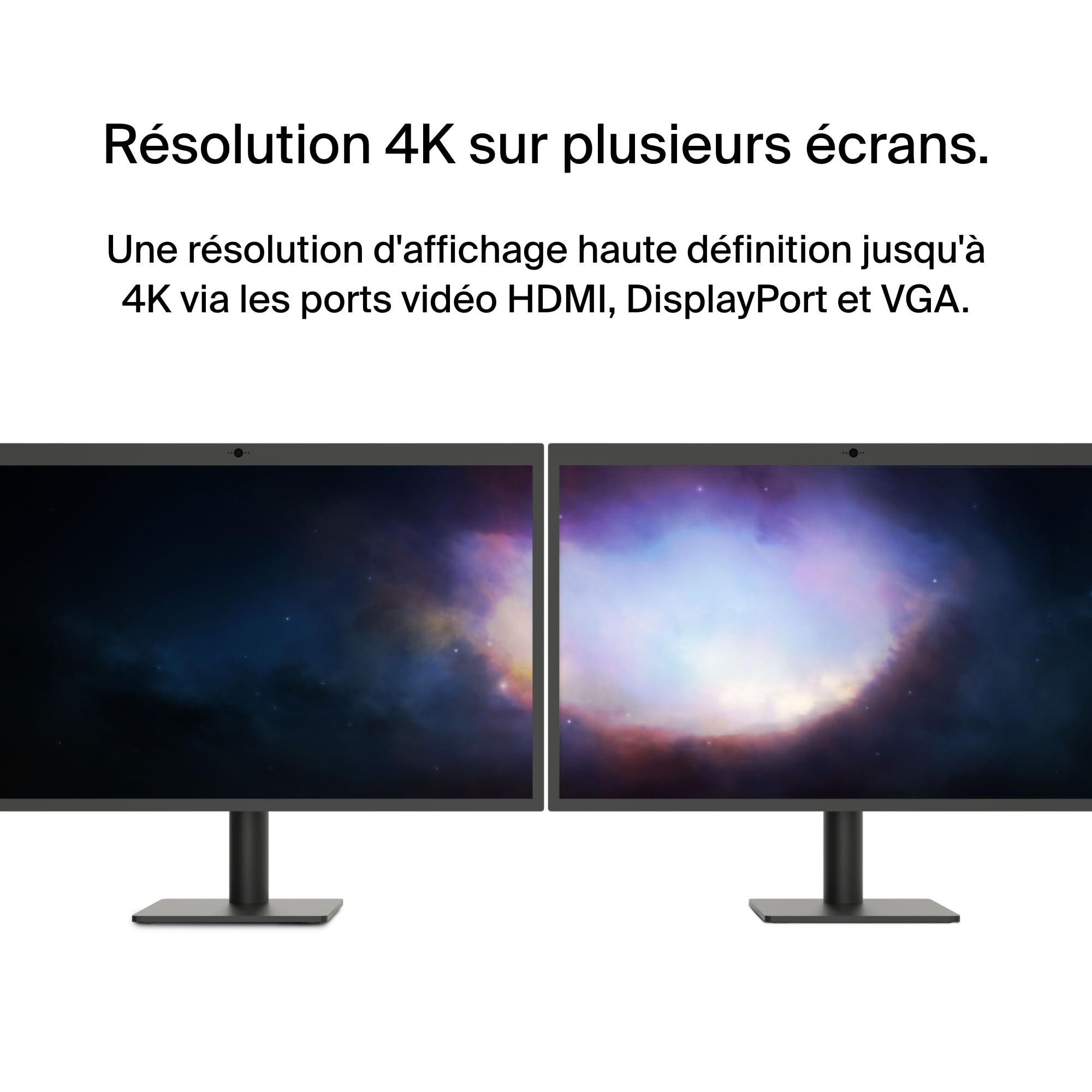 Belkin Station d'accueil USB-C multiport 11-en-1 Hub USB-C 4K HDMI DP VGA USB-C PD 100W 3 USB-A Gigabit Ethernet SD MicroSD 3,5 mm