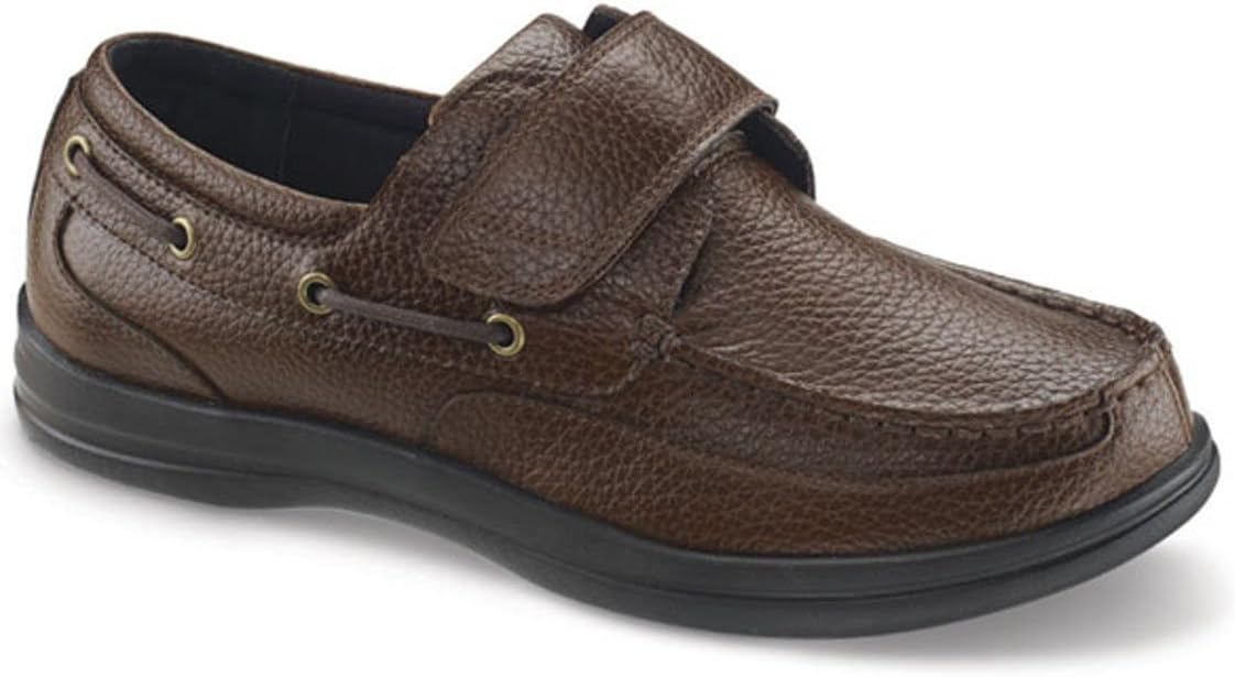 Apex Shoe's A2100M Strap Boat, Brown, 8.5 XX-Wide