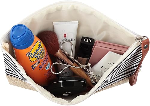Miniatura 3 de Bolsa de maquillaje, organizador de viaje, neceser para mujer, pequeña funda de cosméticos para bolso, lindo embrague de almacenamiento de tela,