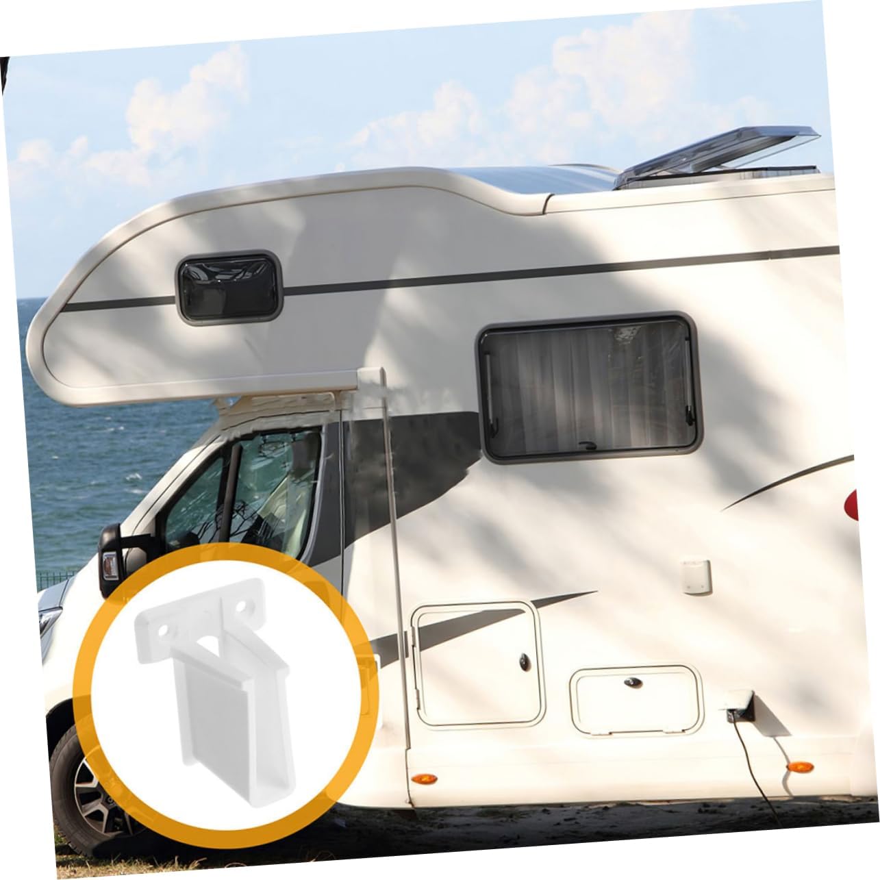 STOBAZA 20pcs Rv Window Rod Support Plastic Brackets for Inside Camper Robust Shelves Screws for Rv