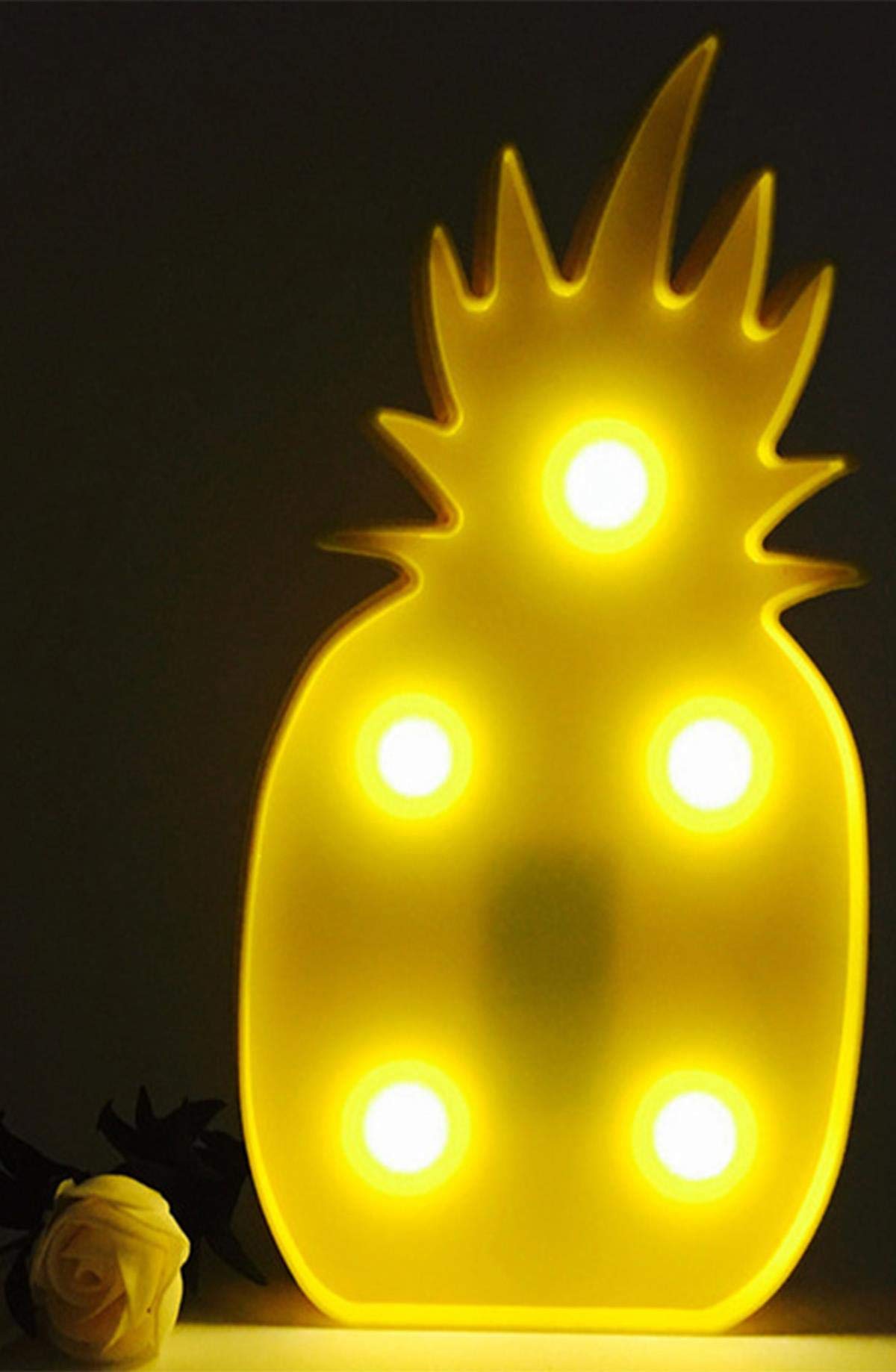 Buffer AD96YT0057 Ananas Şeklinde LEDli Dekoratif Eğlenceli Çocuk Gece Lambası ve Çok Amaçlı Aydınlatıcı Dekor