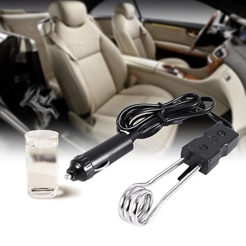 Miniatura 2 de Fdit Calentador portátil de inmersión para automóvil de 12 V/24 V, taza de auto, calentador de agua, tetera, café, sopa, bebidas, calentador