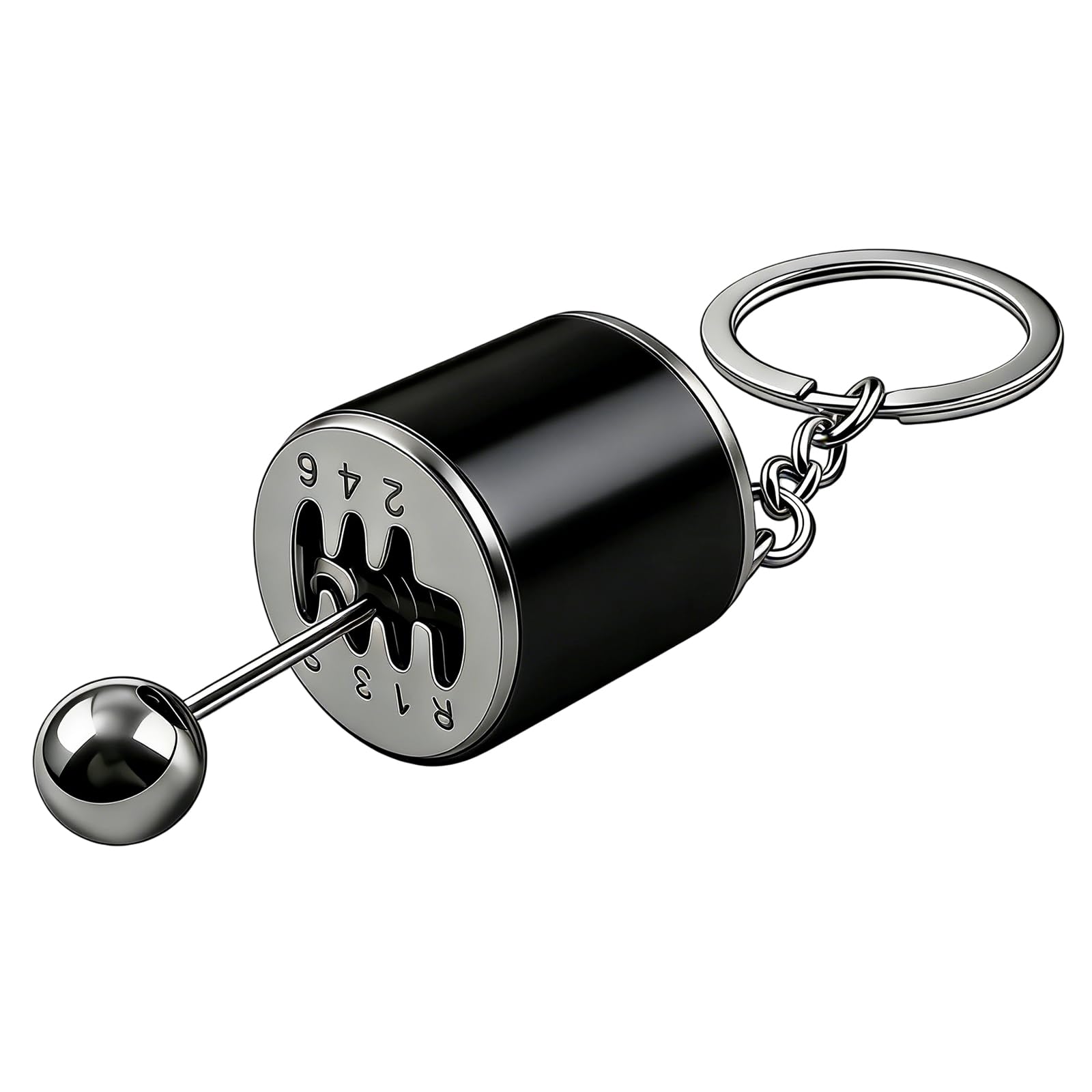 Gearbox Keychain,6-Speed Manual Transmission Stick Shift Keyring,Creative Car Shifter Gear Keyfob,Automotive Lever Keyring Fidget Toy,Shift Lever Keyrings Car Accessories for Cars Lovers Gift (Black)