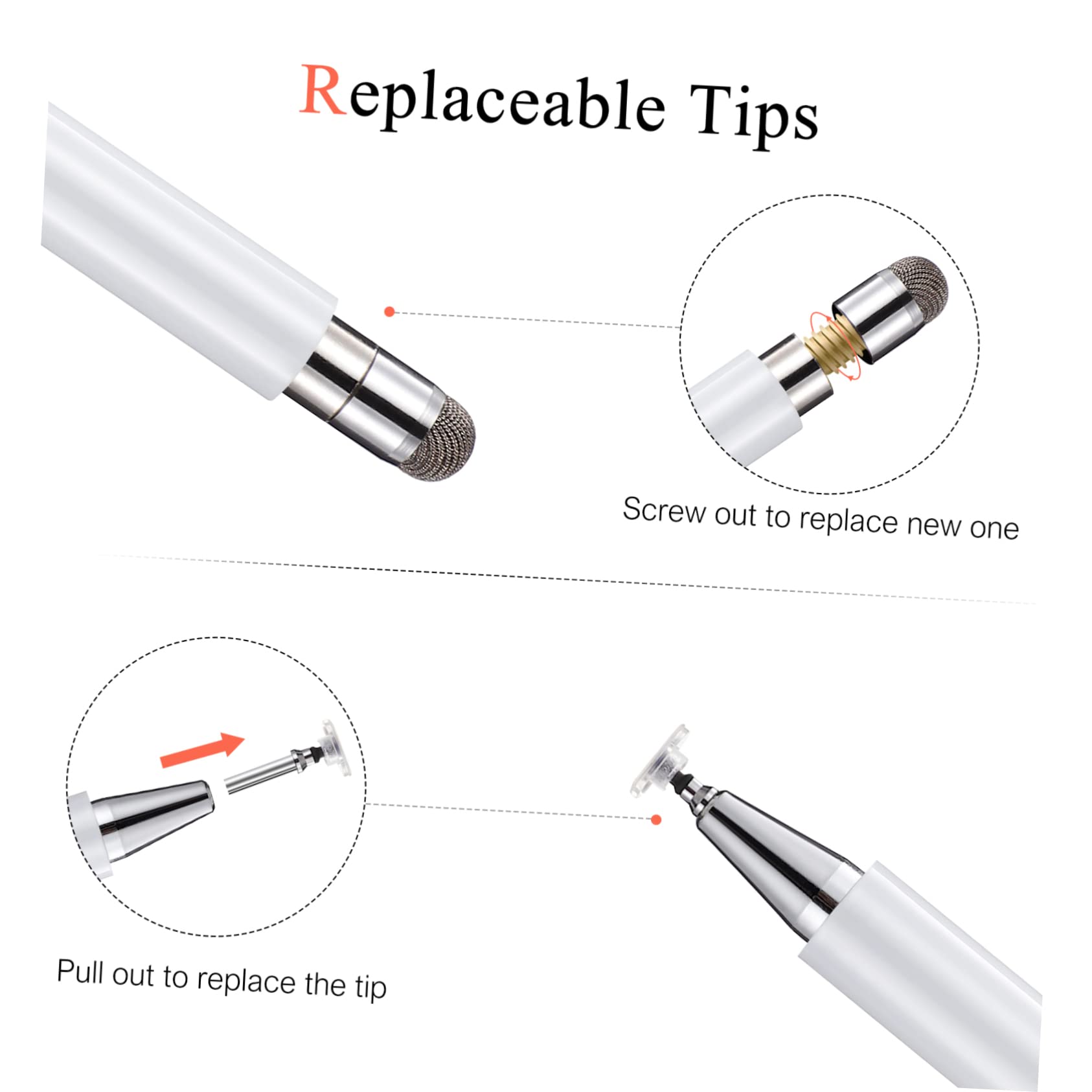 Hemobllo 10piezas Lápiz Stylus para Pantalla Táctil Bolígrafo Capacitivo De para Tablet y Teléfono Compatible Dispositivos Táctiles Diseño Ergonómico y