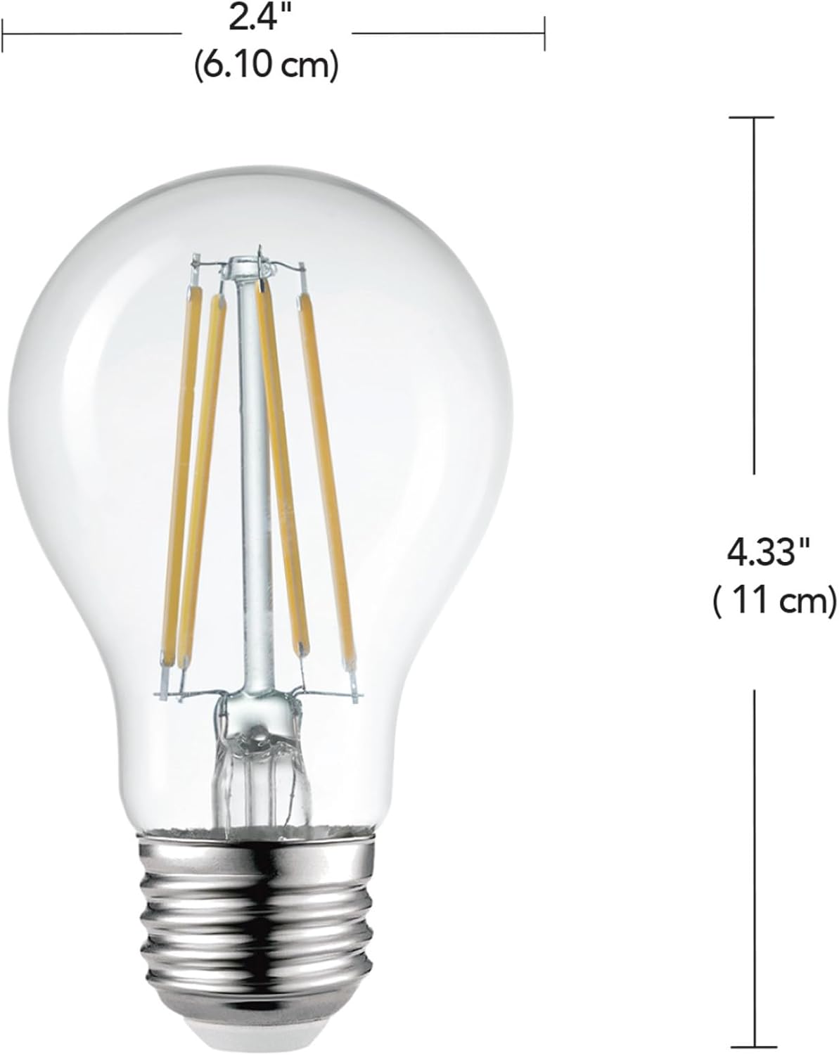 GLOBE Electric 35593 60W Equivalent Warm White (3000K) A19 Dusk to Dawn Non-Dimmable LED Light Bulb, E26 Base, 800 Lumens