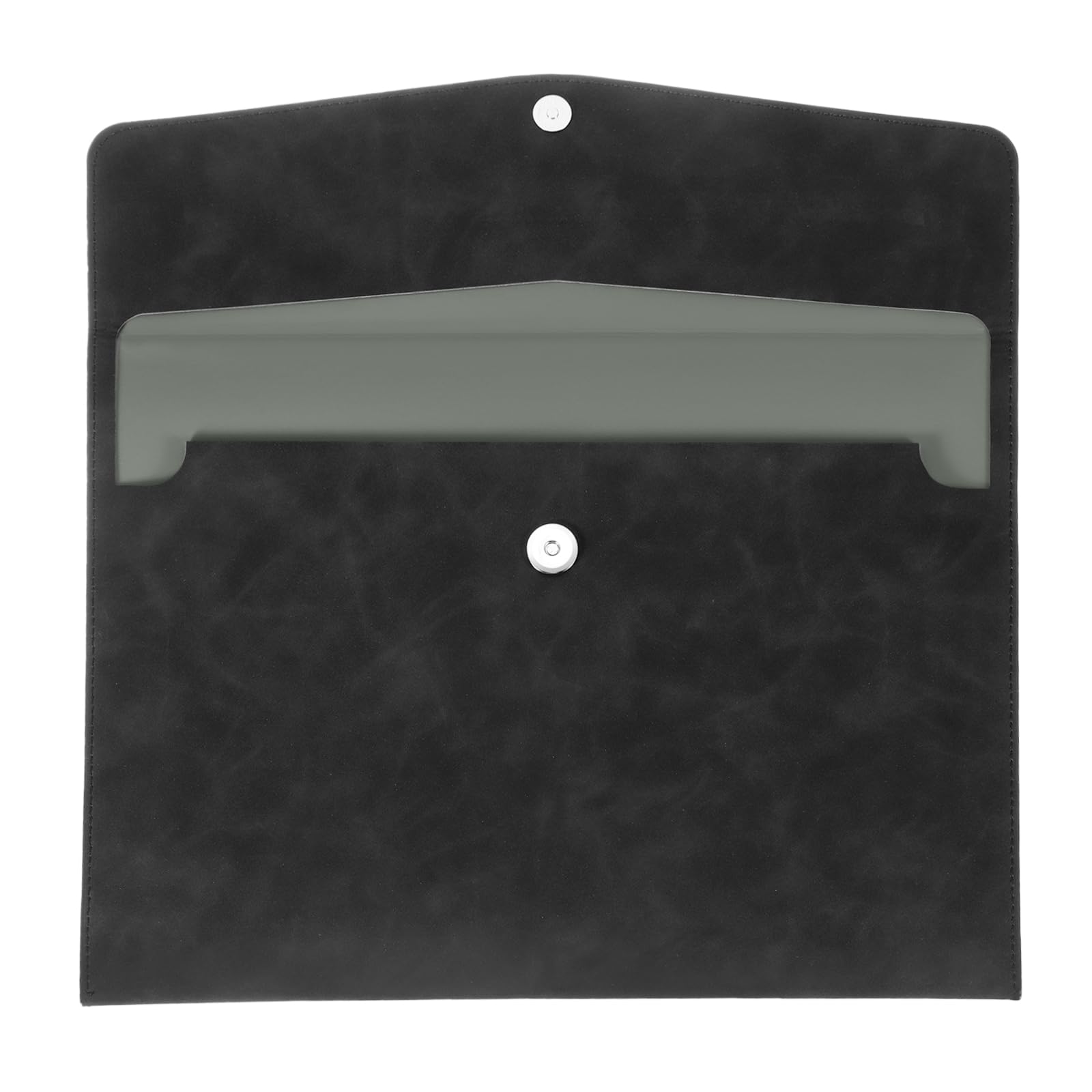 uxcell PU Leather File Folders, A4 Envelope Folder File Document Storage Bag Portable File Folder Organizer Case with Button Closure for Office