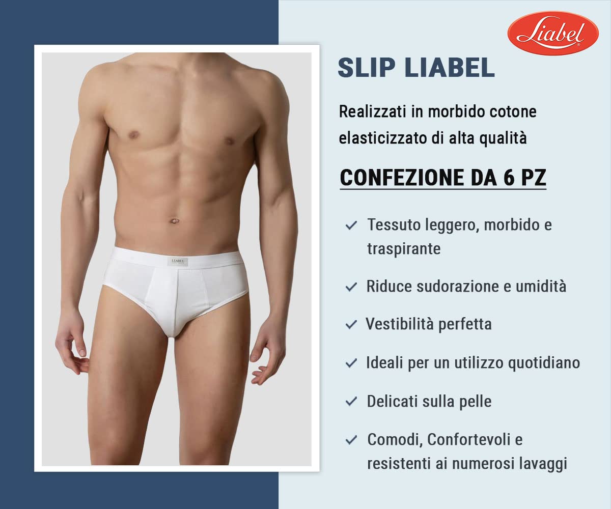 Liabel Slip Boxer da Uomo in Cotone bielastico, Pacco da 6 pz, Limited Edition
