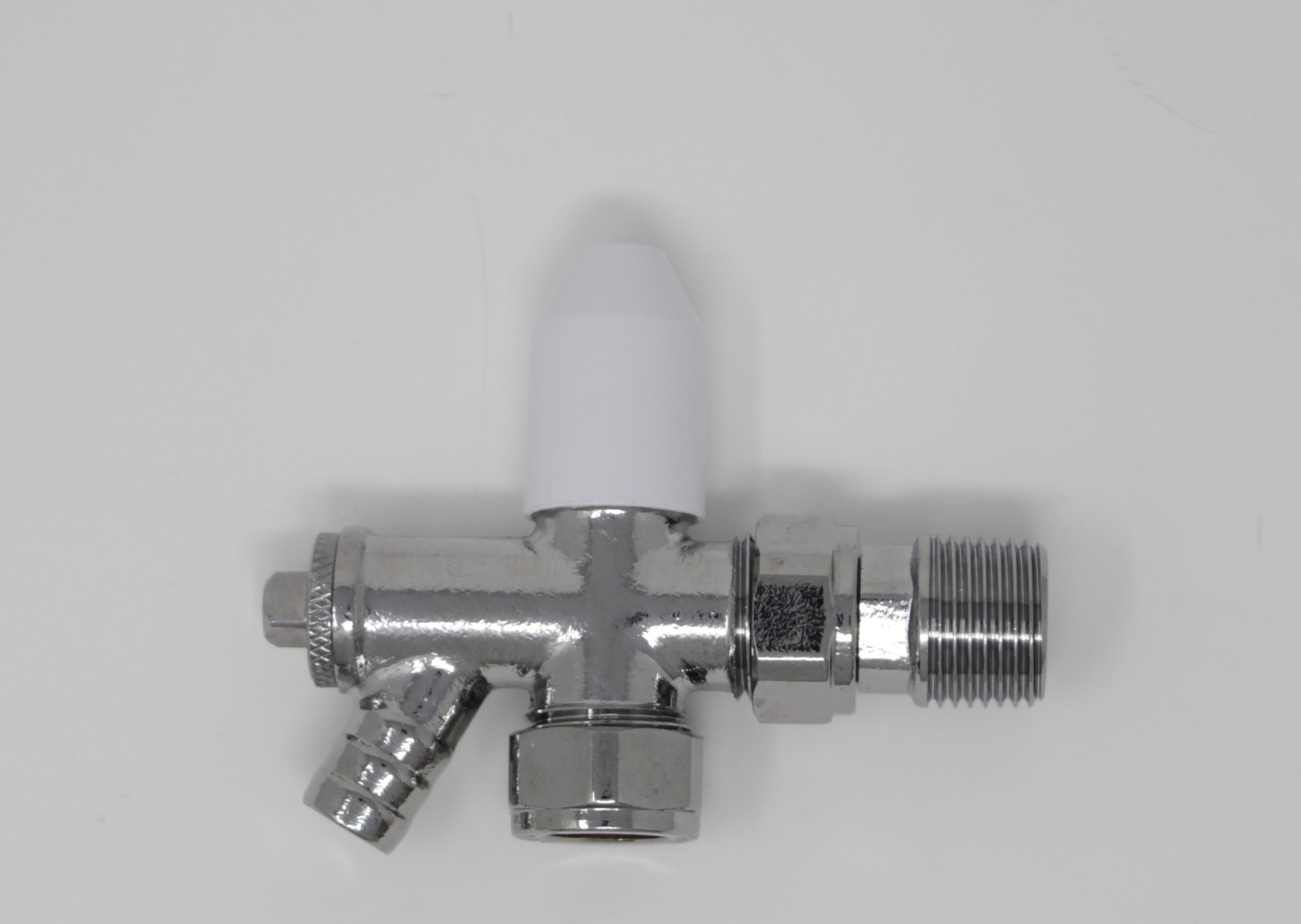 MYSON Matchmate Radiator Valve 15mm Lockshield Angled Chrome Drain-Off