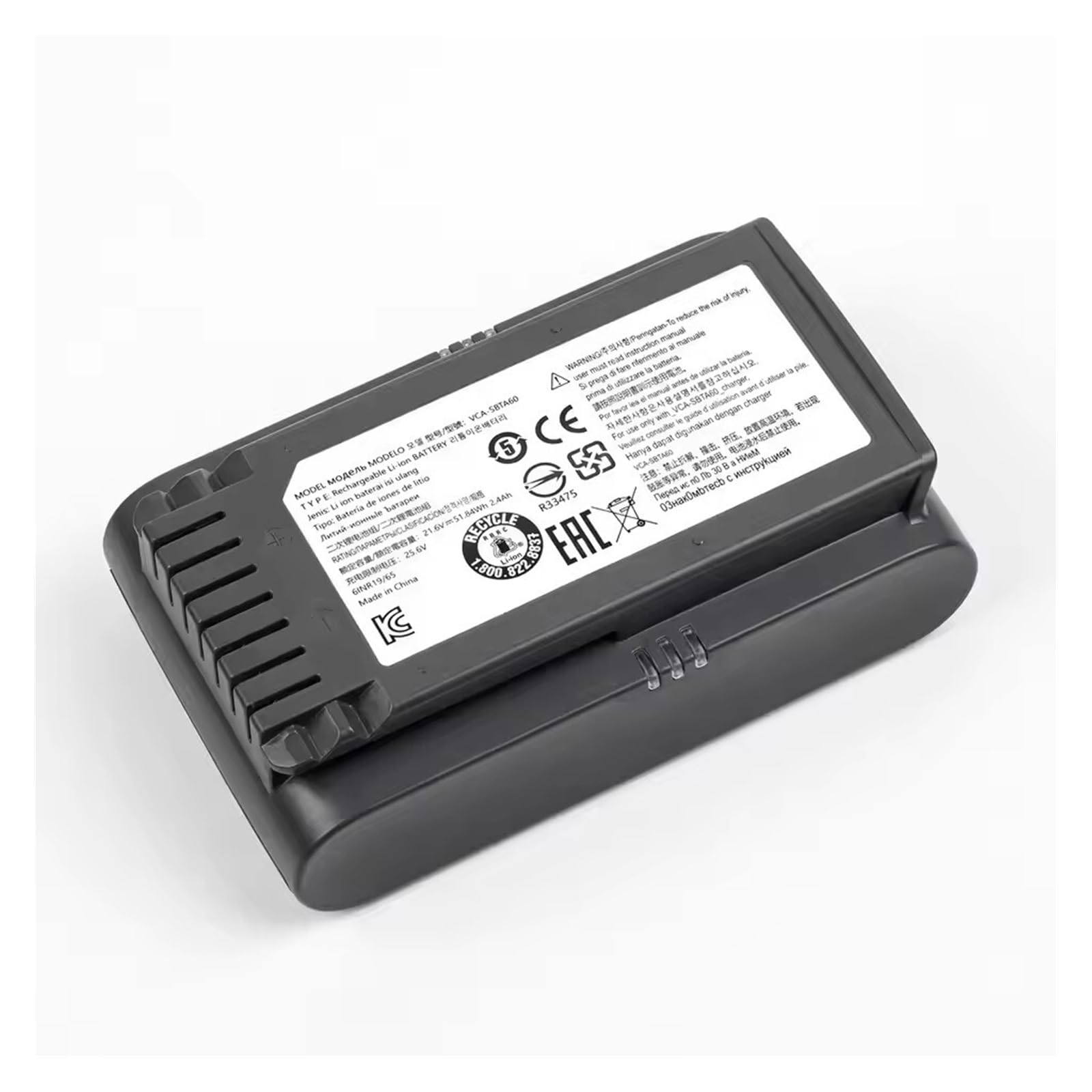 Accessori for aspirapolvere, pacco batteria ricaricabile agli ioni di litio ad alta capacità da 21,6 V 5000 mAh, compatibile con Samsung l'aspirapolvere Jet60 VCA-SBTA60(21.6V 3500mAh)