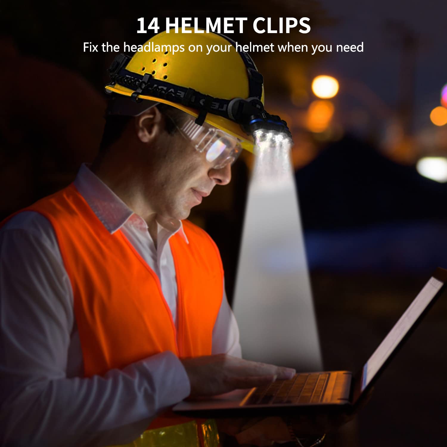 Clip per luce del casco, gancio per faro, Hardhat clip accessorio faro, montaggio facile su casco bordi stretti