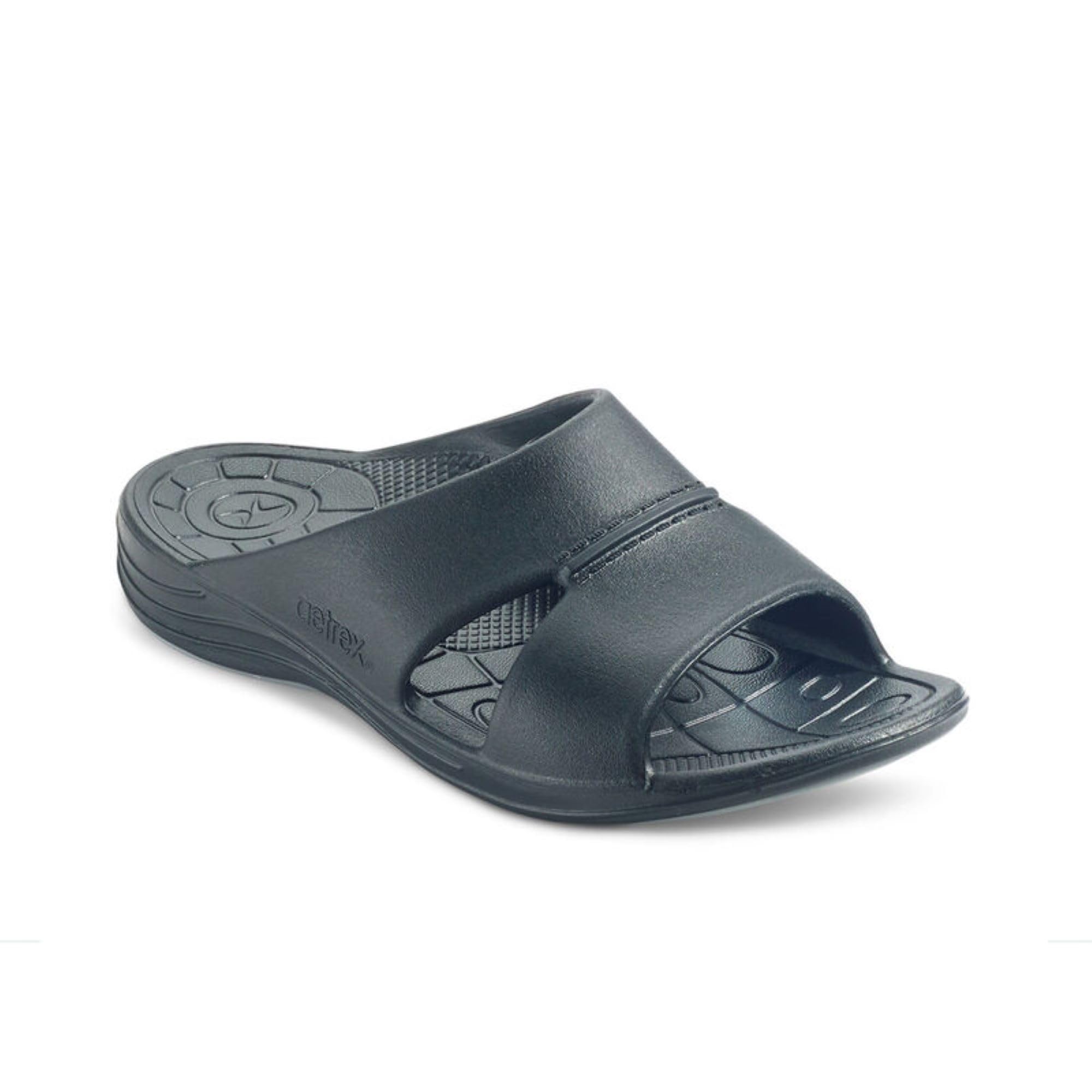 Aetrex Men's Bali Orthopedic Recovery Slides for Men - Non-Slip Water-Friendly Metatarsal Support Slide Sandals for Men