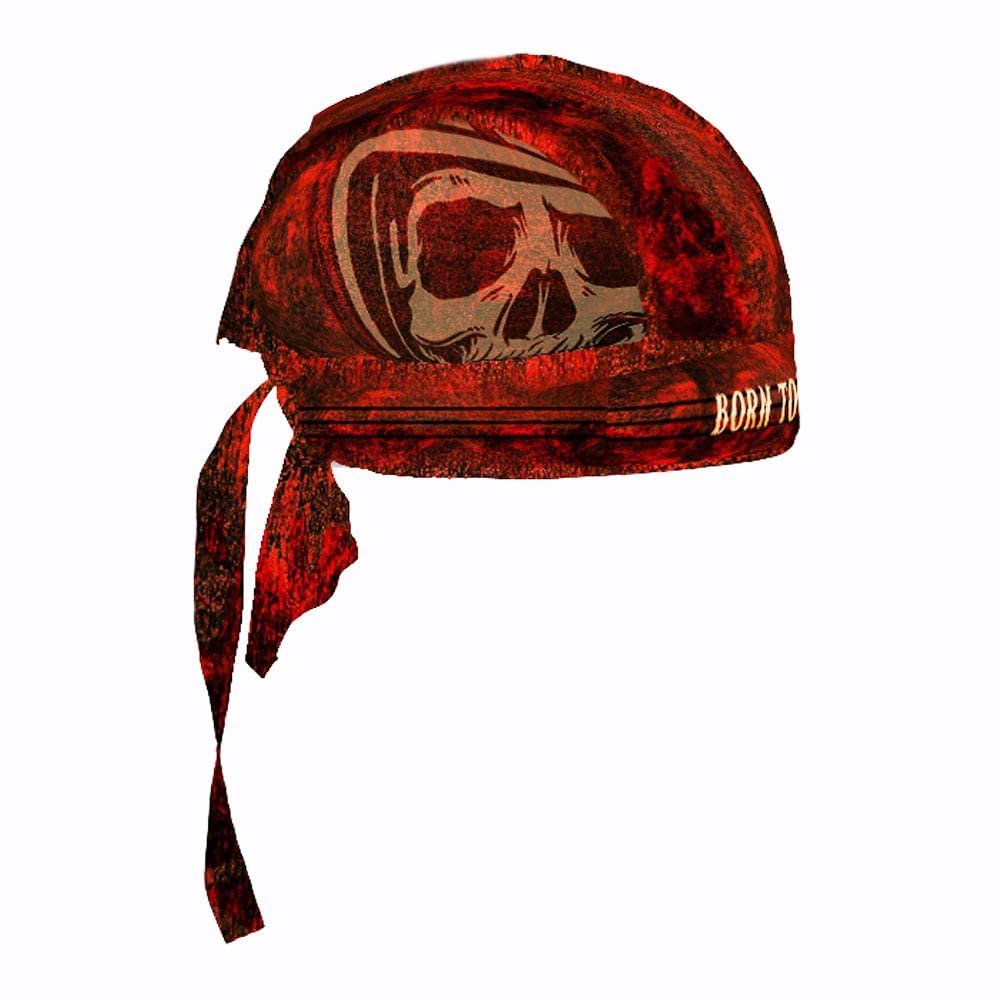 Motohog Helmet Skull Caps for Men Hair Inner Helmet Cover Caps for Bikers Sweat Cooling Skull Cap Headwrap, Bandana, Durag, Patka, Head Wear for Cycling & Running - Free Size 4