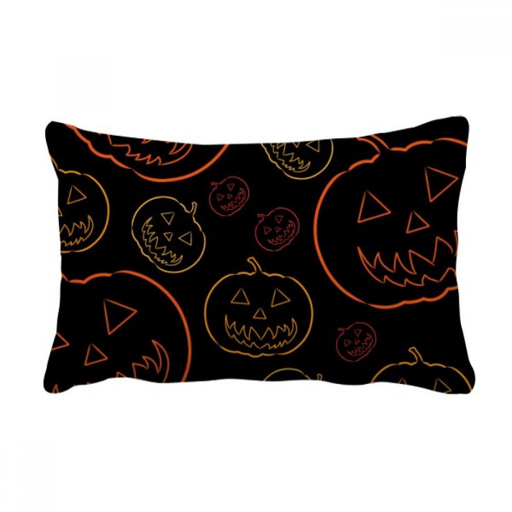Coussin de citrouille d'Halloween décoratif pour canapé de salon 16x24