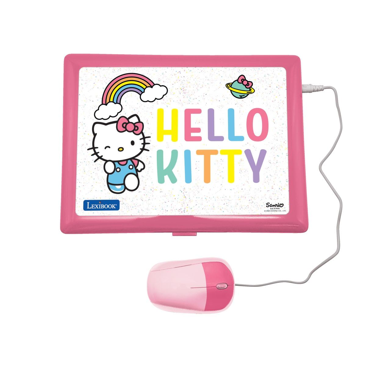 LEXIBOOK, Hello Kitty, portatile educativo Bilingue Inglese/Spagnolo, 164 Attività linguistiche, Scrittura, Matematica, Logica, Musica e Giochi, per Ragazzi e Ragazze, JC598HKi2