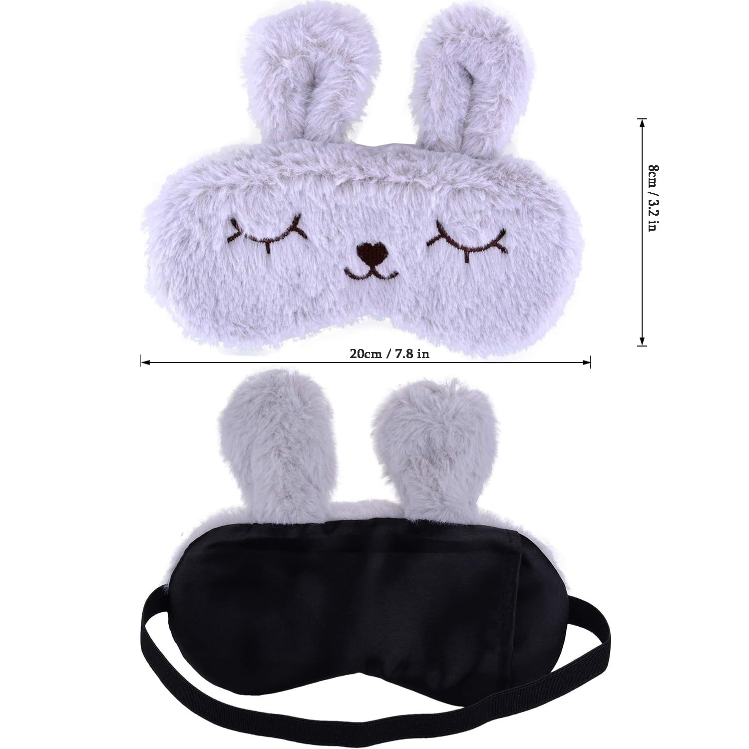4 Stuks Leuke Slaap Masker Dier Slaap Masker Zachte Pluche Blinddoek Ooghoezen voor Slapen Vrouwen Meisjes Kids