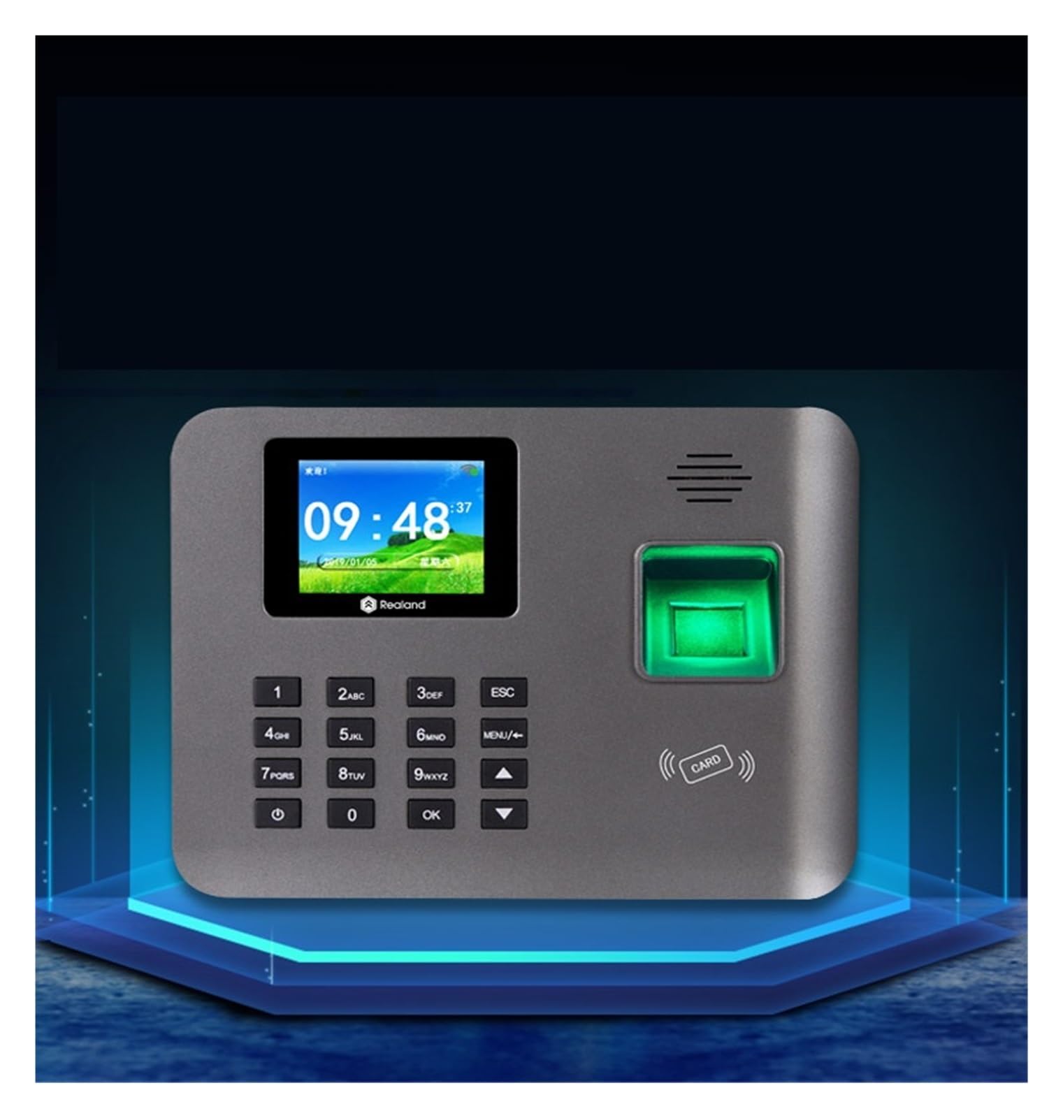 Máquina biométrica de asistencia de empleados, Pantalla TFT de 2,4 pulgadas, batería integrada, WIFI, máquina de tiempo de asistencia con huella dactilar, reloj de tiempo GPS, máquina de Control elect