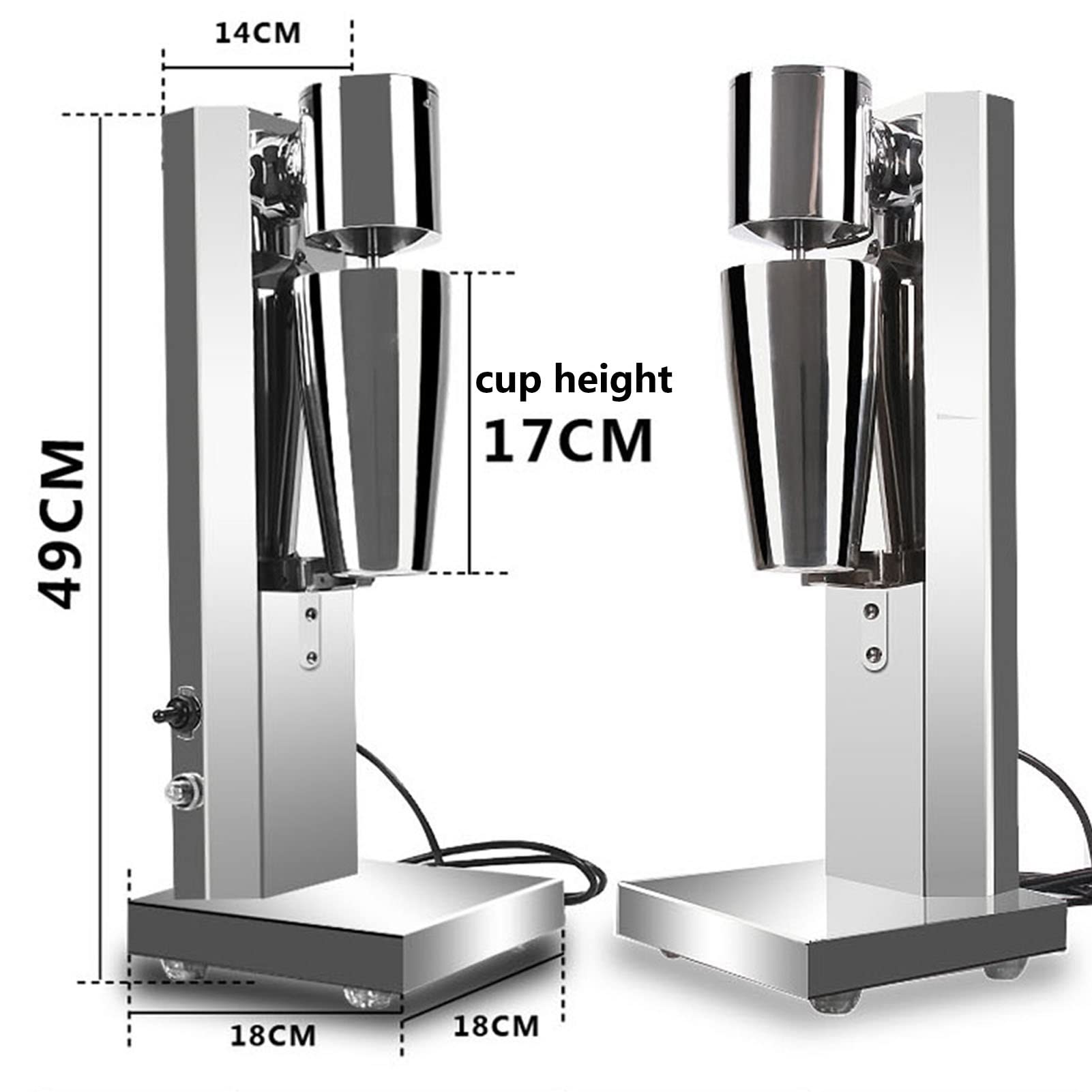 Classico Creatore Di Frapphake 2 Velocità Macchina Da Shaker Al Latte Elettrico Bevi Mixer Acciaio Inossidabile Smoothie Stand Mixer Milk Frother Protein Shaker Per I Cocktail Di Frullati Di Proteine