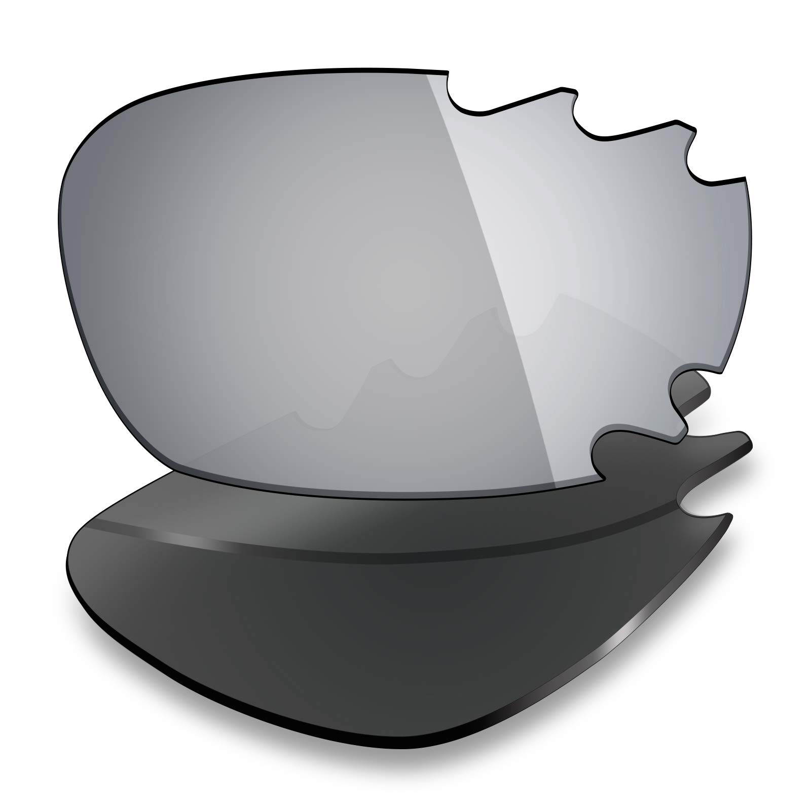 Mryok Men's Polarized - Silver Titanium Polarized Replacet Lenses For Oakley Jawbone Vented - Silver Titanium