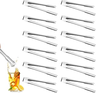 Kitchen Stove Rail Set, 12 Pieces Stainless Steel Serving Pole, Pastry Stove Rod, Sugar Stove Bar, Ice Stove Bar, Candy Bar for Candy Bar, Buffet, Stove Rail for Kitchen for Pasta, Salad BBQ