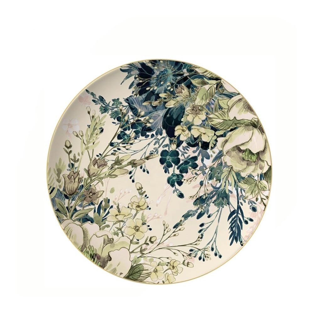 Platos para cocina, plato de cerámica filipina, hoja verde, porcelana china, vajilla de pan, postre, plato principal para restaurante, juego de cuatro piezas para comer